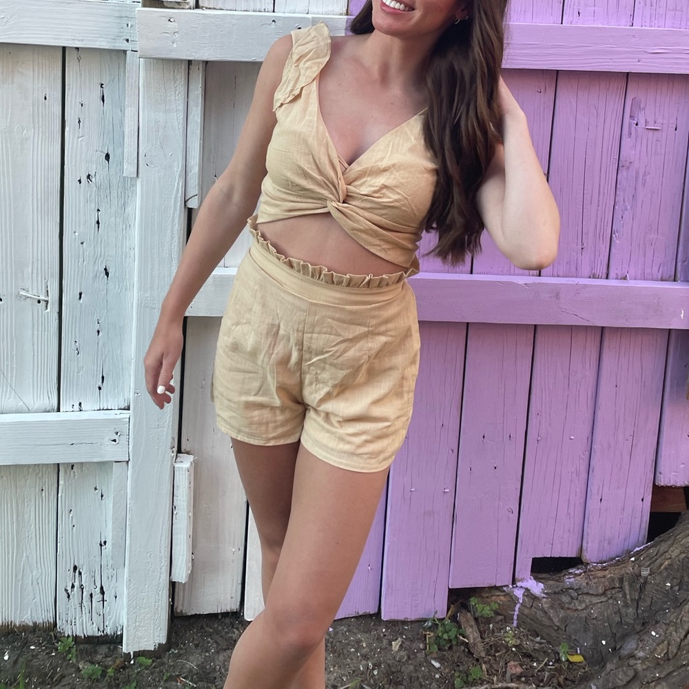 SHEIN Tan Two-Piece Set